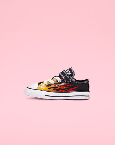 Archive Flames Hook and Loop Chuck Taylor All Star Black/Enamel Red/Fresh Yellow