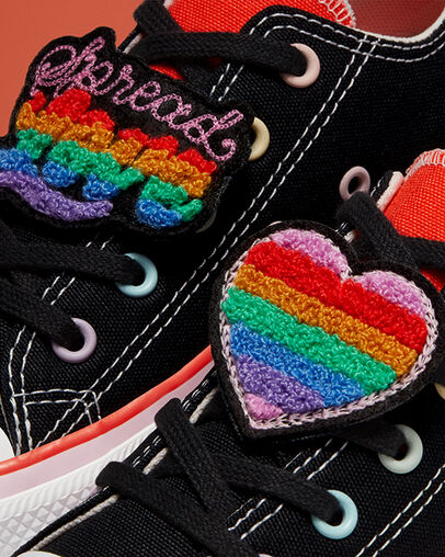 Converse x Millie Bobby Brown Chuck Taylor All Star Black/Mandarin Red/Pink Lady