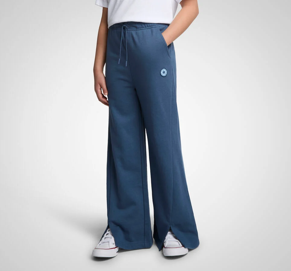 Vented Wide-Leg Pants Slacker Blue