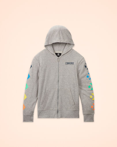 Multi Star Chevron Full Zip Vintage Grey Heather