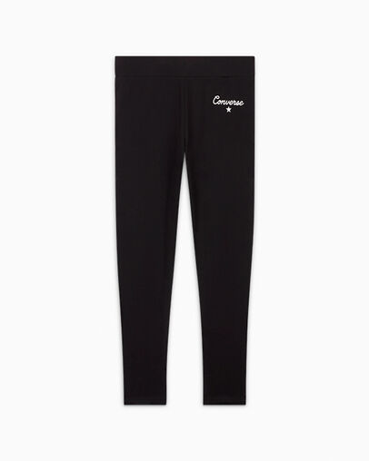 Signature Shine Leggings Black, Front View