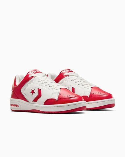 Converse Weapon Leather Red/Vintage White/Red, Top and Side View