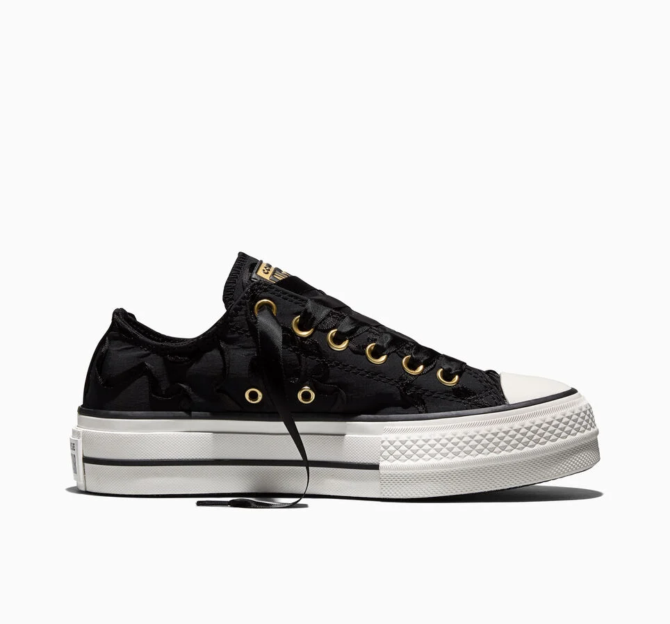 Chuck Taylor All Star Lift Platform Ribbon Black/Metallic Light Gold