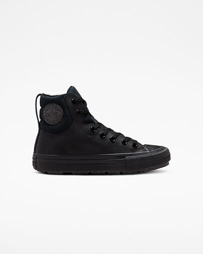 Chuck Taylor All Star Berkshire Boot Leather Black/Black/Iron Grey, Outer Side View