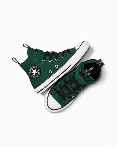 Chuck Taylor All Star Sporty Easy-On Green Envy/Black/White, Angled View