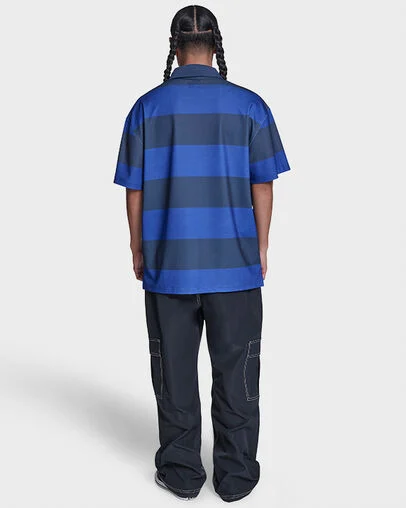 Retro Chuck Short Sleeve Polo Converse Blue Multi, Detail View