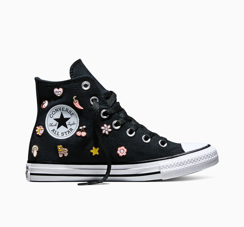 Chuck Taylor All Star Retro Embroidery Black/New Found Bloom