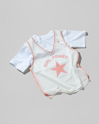 Converse x Feng Chen Wang Oversized Mesh Overlay T-Shirt Cloud Dancer