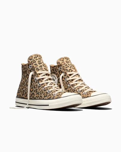 Chuck Taylor All Star Leopard Jacquard Egret/Black/Honey Stick