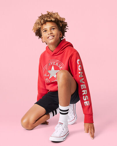 Chuck Taylor Patch Foil Hoodie Emamel Red