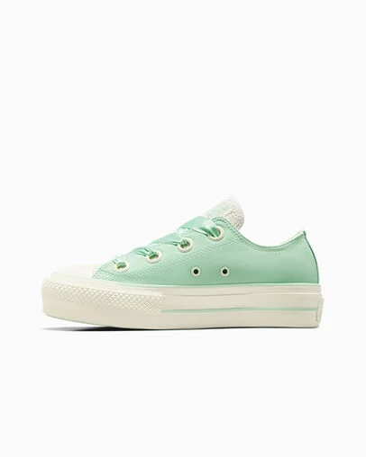 Chuck Taylor All Star Lift Matte Satin Sticky Aloe Green/Egret/Egret, Inner Side View