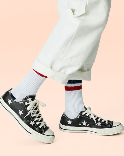 Leather Archive Prints Chuck 70 Black/Egret/White