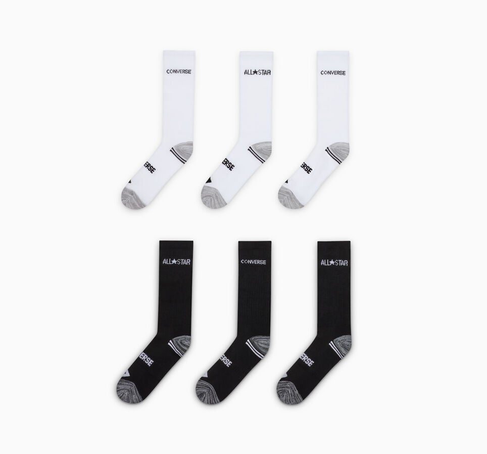 All Star 6-Pack Crew Socks White/Black