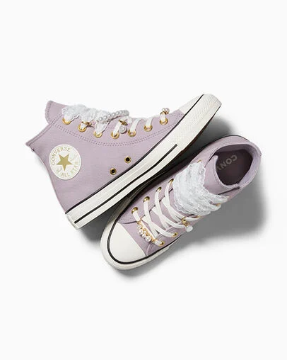 Chuck Taylor All Star Charms Frozen Thistle/Egret/Black, Angled View