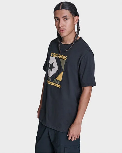 Timeless Boxed Chevron T-Shirt Converse Black, Back View