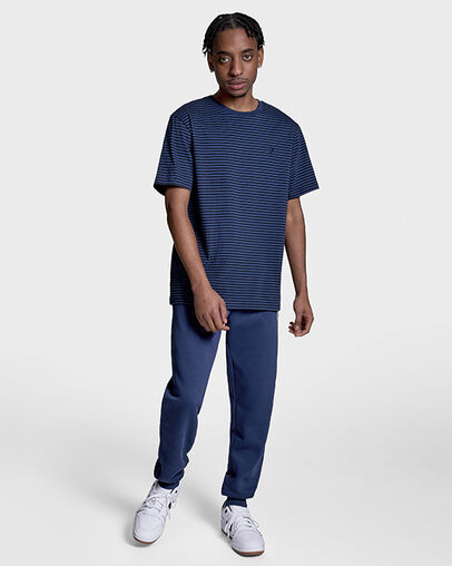 Feeder Stripe T-Shirt Black/Navy Combo, Front View