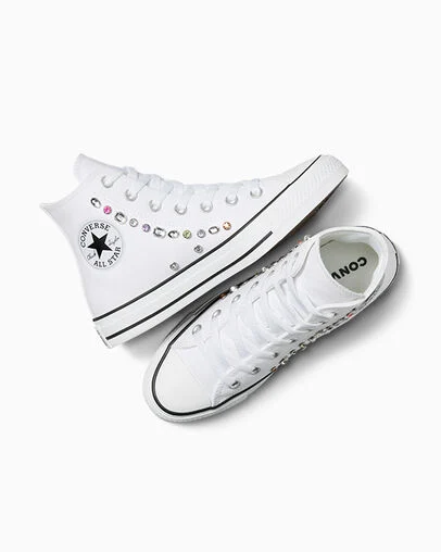 Chuck Taylor All Star Y2K Gems White/Black/White, Angled View