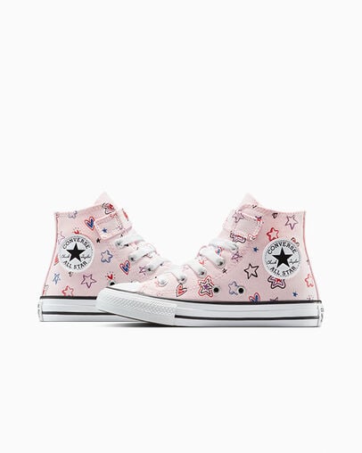 Chuck Taylor All Star Easy-On Doodles Pink Frosting/Red/My Jam, Detail Angle View