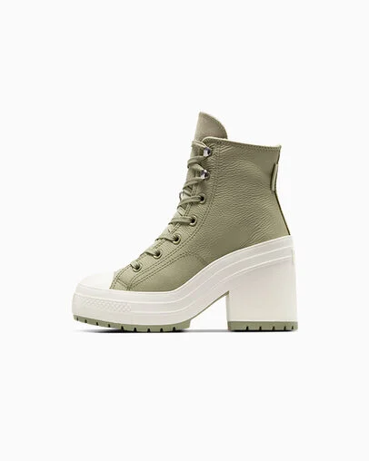 Chuck 70 De Luxe Heel Platform Water-Repellent Light Field Surplus/Egret, Inner Side View