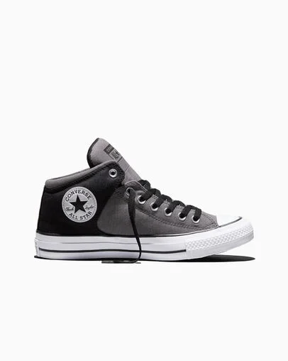 Chuck Taylor All Star High Street Colorblock Darker Grey/Black/White, Outer Side View