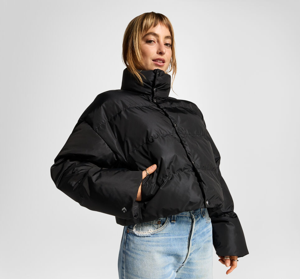 Short Super Puffer Jacket Converse Black