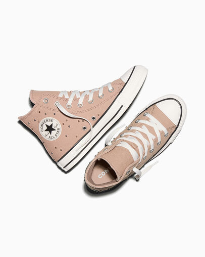 Chuck Taylor All Star Mini Studs Dried Earth Brown/Vintage White/Black, Angled View