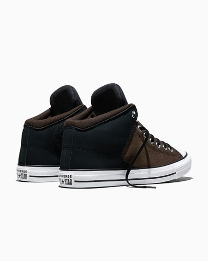 Chuck Taylor All Star High Street Colorblock Black/Fresh Brew/White, Heel View