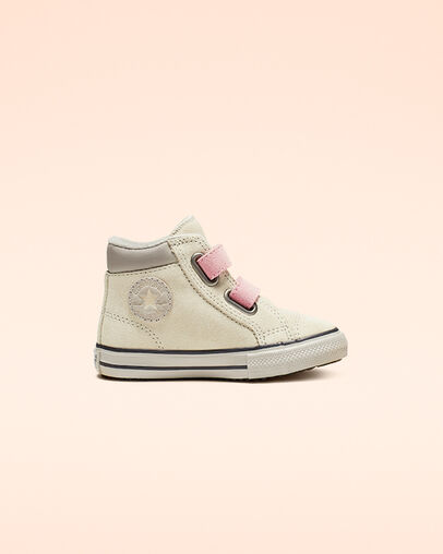 Chuck Taylor All Star Hook and Loop PC Boot High Top Natural Ivory/Coastal Pink