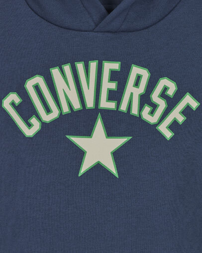 Arched Logo Hoodie Converse Navy, Full Body View