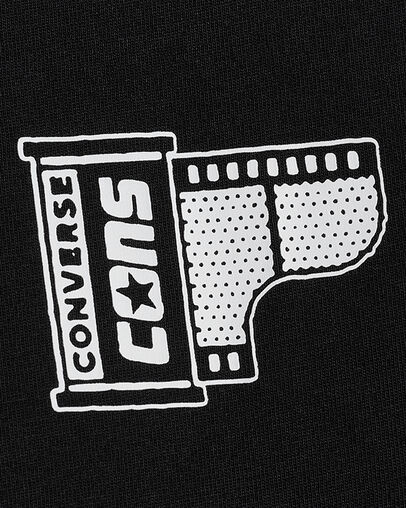 CONS Camera T-Shirt Converse Black, Full Body View