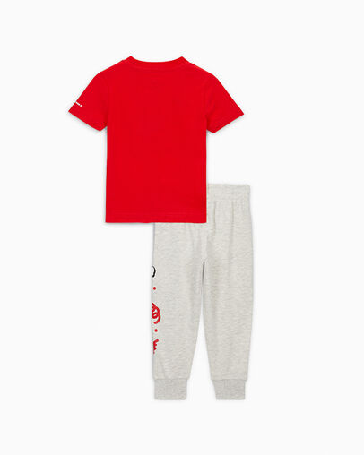 Squiggle T-Shirt & Joggers Set Grey Heather, Back View