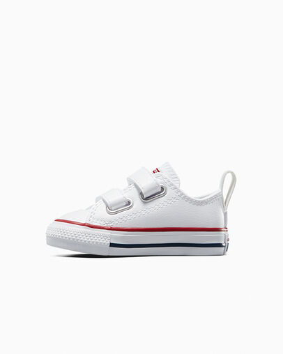 Chuck Taylor All Star Hook and Loop Leather Low Top White