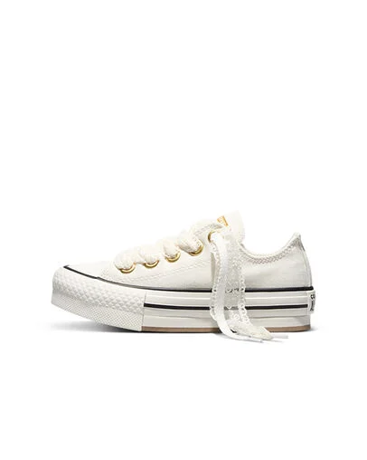 Chuck Taylor All Star EVA Lift Platform Lace Vintage White/Gold/Black, Inner Side View