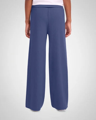 Chuck Taylor Patch Ribbed Foldover Pants Indigo Storm, Full Body View