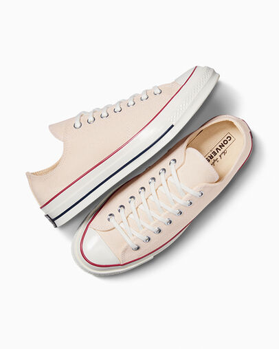 Chuck 70 Canvas Parchment/Garnet/Egret, Angled View