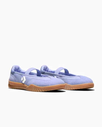 Run Star Trainer Ballet Flat Very Peri Purple/Indigo Storm/Gum, Top and Side View