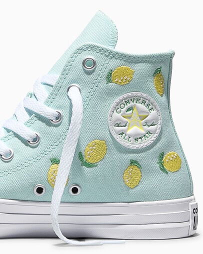 Chuck Taylor All Star Embroidered Citrus Rained Out Blue/Dandy Lion Yellow/White