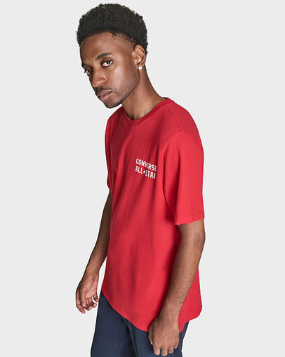 Retro Chuck Taylor T-Shirt Red, Back View