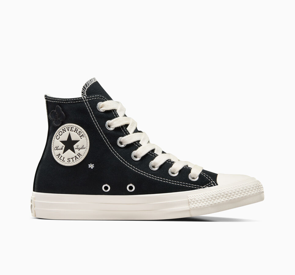 Chuck Taylor All Star 3D Flowers Black/Egret/Purple