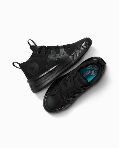 Chuck Taylor All Star Ultra Foundational Canvas Black/Black/Almost Black, Angled View