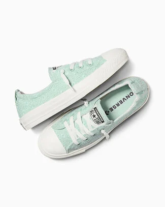 Chuck Taylor All Star Shoreline Crochet Sticky Aloe/Vintage White, Outer Side View