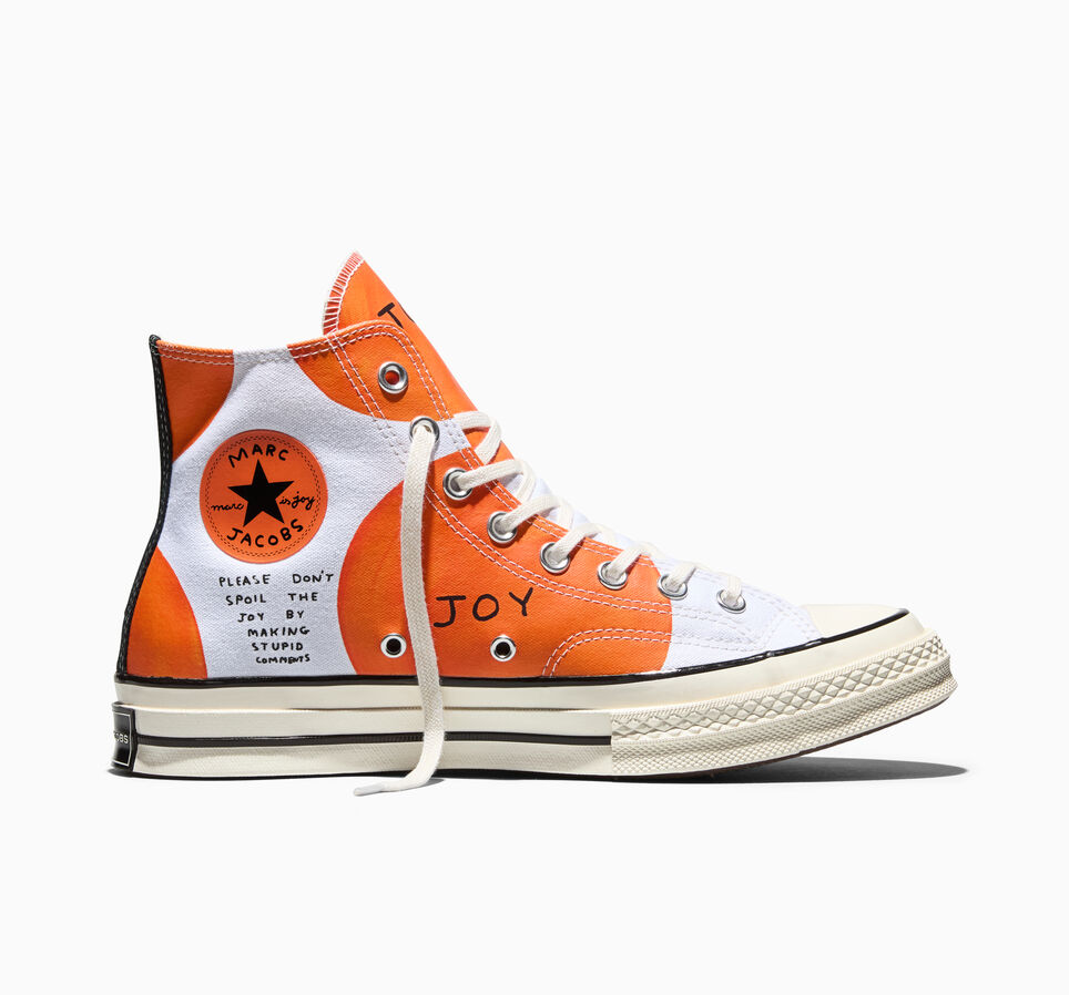 David Shirgley X Converse X Marc Jacobs Chuck 70 White/Mandarin Orange/Black
