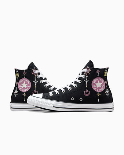 Chuck Taylor All Star Alchemy Embroidery Black/Egret/Dreamy Dahlia, Detail Angle View