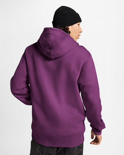 Converse Go-To Embroidered Star Chevron Standard-Fit Fleece Hoodie Quantum Violet, Full Body View