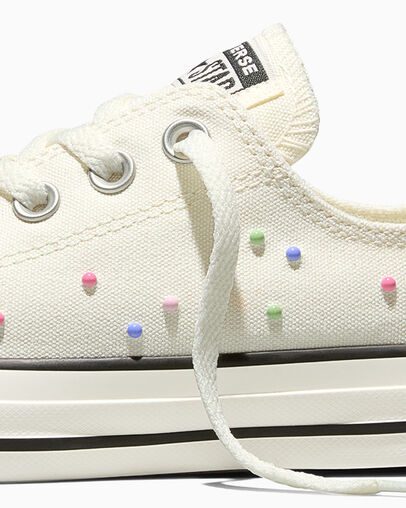 Chuck Taylor All Star Mini Studs Egret/Fresh Cut Green/Pink