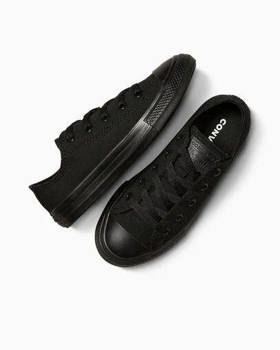 Chuck Taylor All Star Canvas Black Monochrome, Angled View