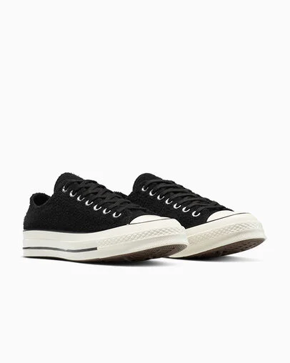 Chuck 70 Suede Black/Egret/Black, Top and Side View