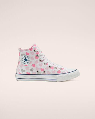 Heartsfall Chuck Taylor All Star White/Cherry Blossom/Silver