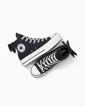 Chuck Taylor All Star Lift Platform Bows Black/White/Black, Outer Side View