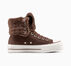 Chuck Taylor All Star Fold-Over Lift Platform XHi Faux Fur Totally Fudged/Totally Fudged